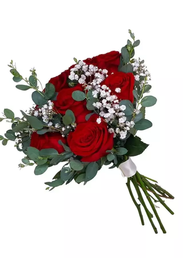 6 Rose Prom Bouquet - your choice of color by The Flower Alley