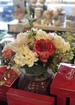 A touch of coral silk flower arrangement thumb