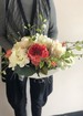 A touch of coral silk flower arrangement thumb