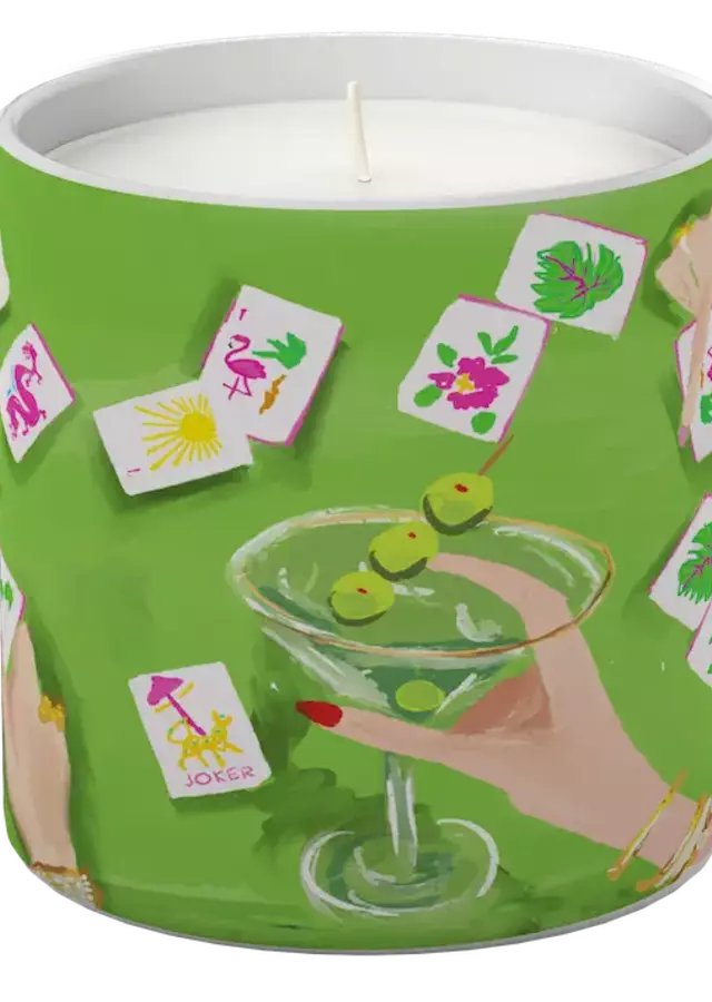 Bams Club Mahjong Candle By Rebecca Illustrated by The Flower Alley