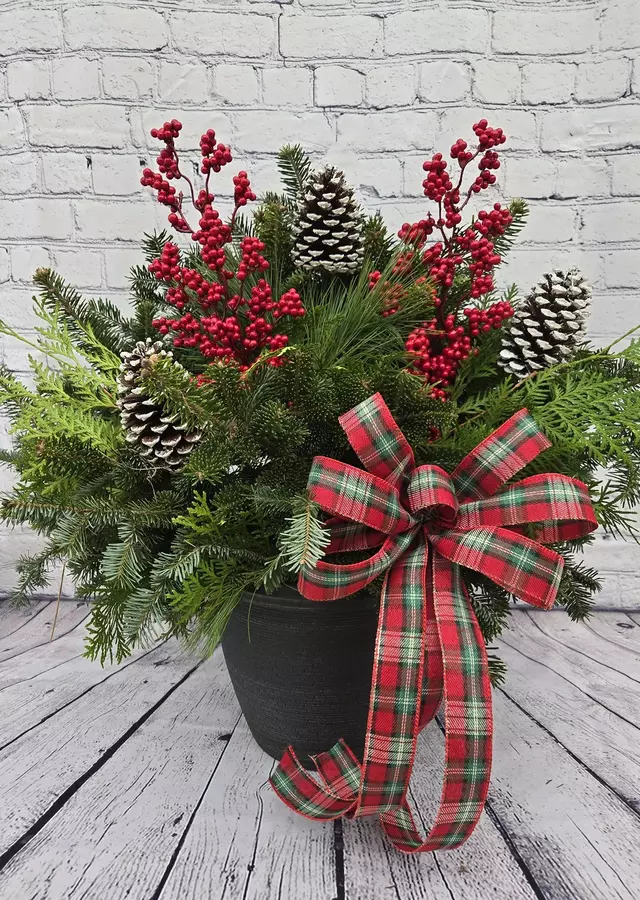 Classic Holiday Porch Pot by The Flower Alley