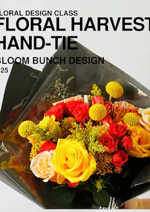 Display of Floral Harvest Hand Tied Flower Class Sept 25th by The Flower Alley