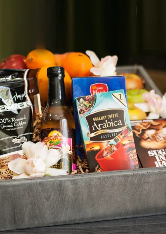 Gourmet Coffee and Fruit Crate by The Flower Alley