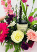 hello beautiful flower arrangement keepsake candle gift set thumb