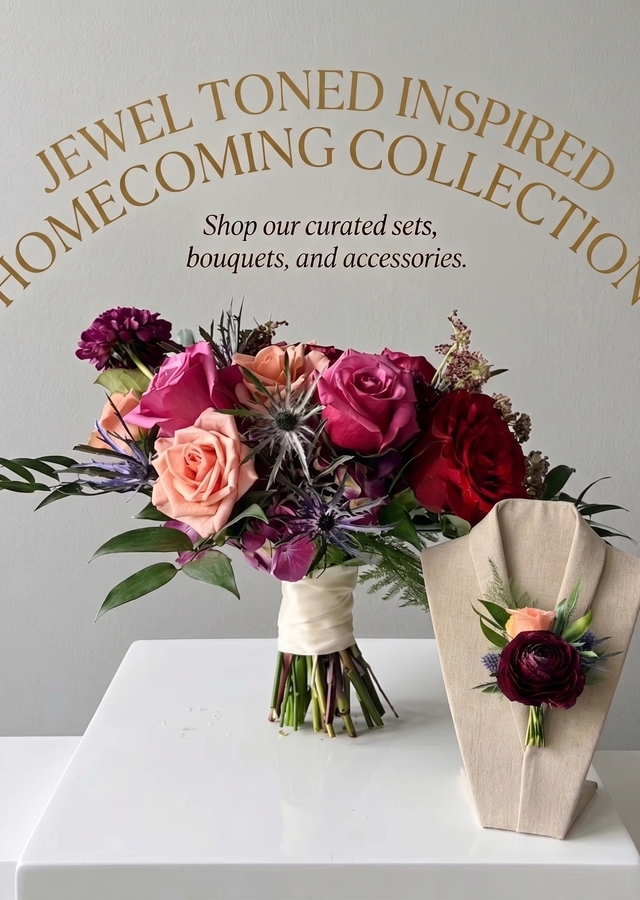 Jewel Tone Homecoming Collection by The Flower Alley