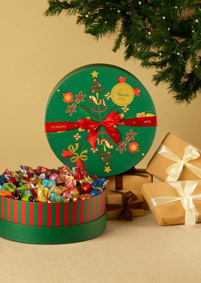 Display of Maxi Hamper with Assorted Chocolate 3.08 lbs Venchi Chocolates by The Flower Alley