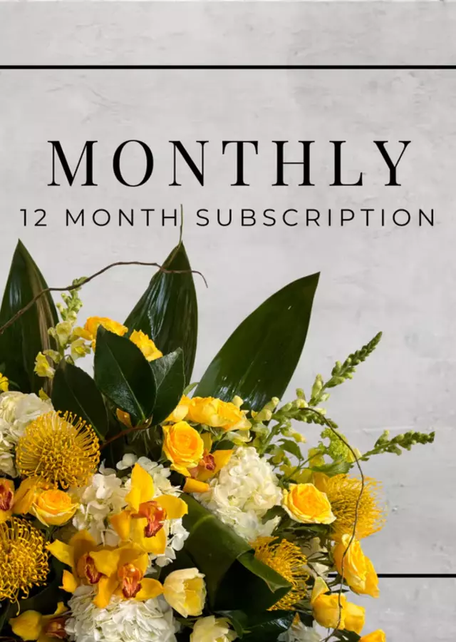 Display of Monthly Flower Subscription - 1 Year by The Flower Alley