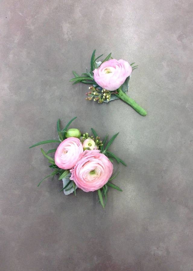 Pink Ranunculus Matching Set by The Flower Alley