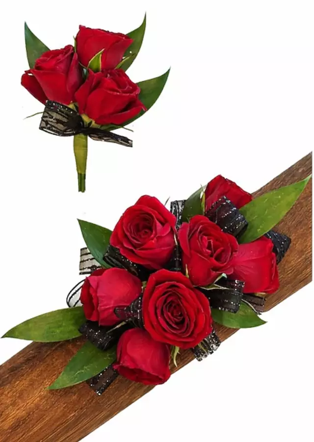 Red & Black Matching Set by The Flower Alley