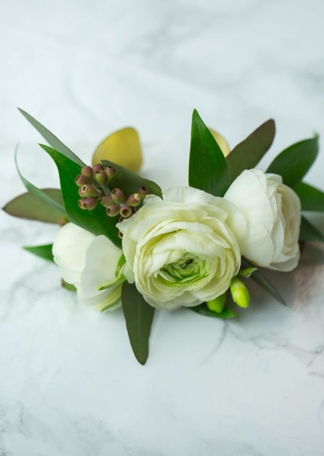 Display of Trendy Cuff Corsage by The Flower Alley