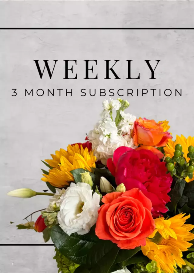 Weekly Flower Subscription - 3 Months by The Flower Alley