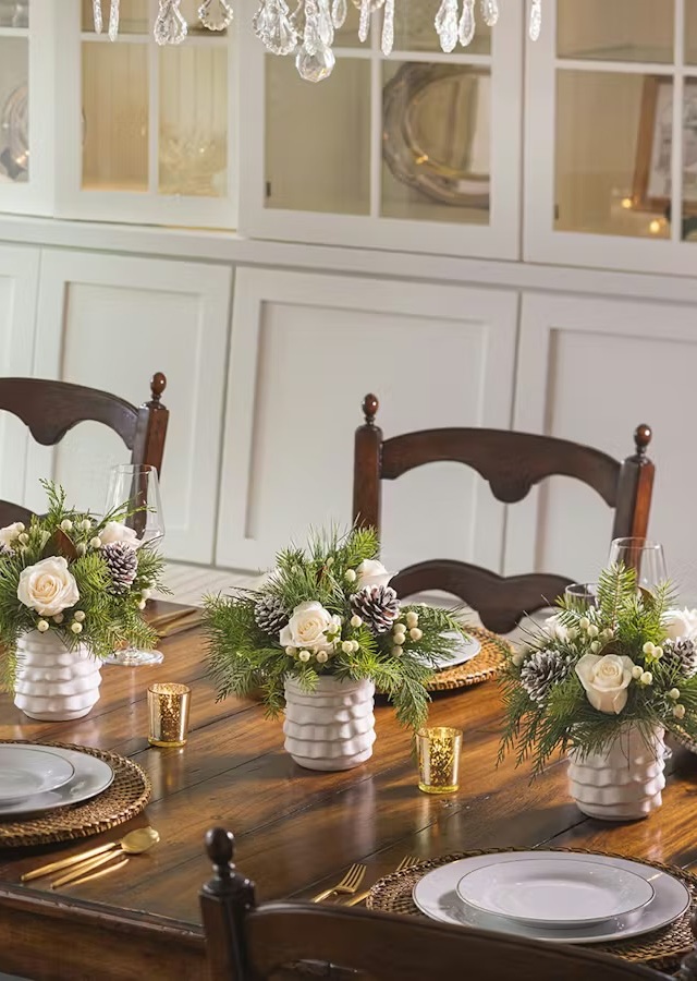 Winter Greetings Party Centerpieces Set of 3 by The Flower Alley