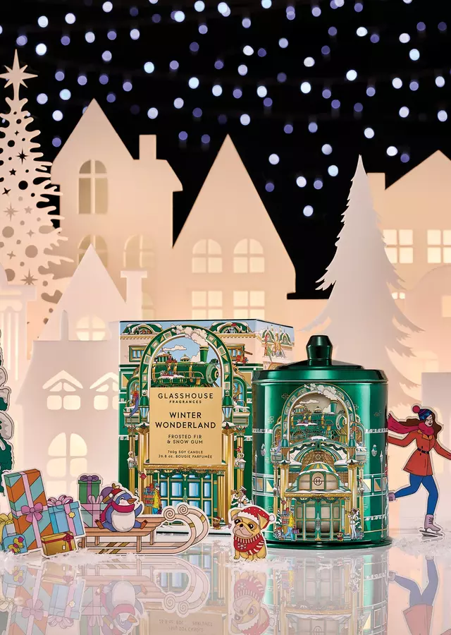 Display of Winter Wonderland 26.8 oz Candle by The Flower Alley